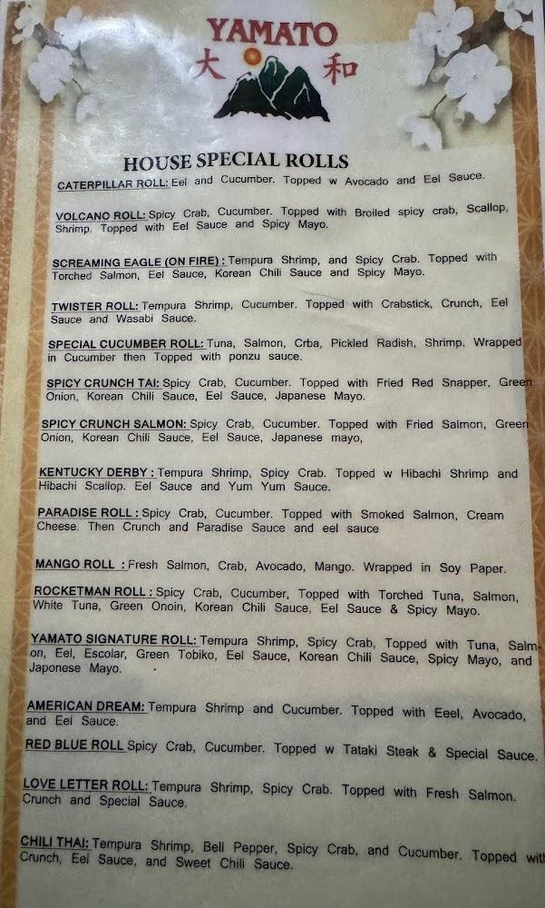 Yamato Japanese Steakhouse & Sushi Bar Rocketman Roll